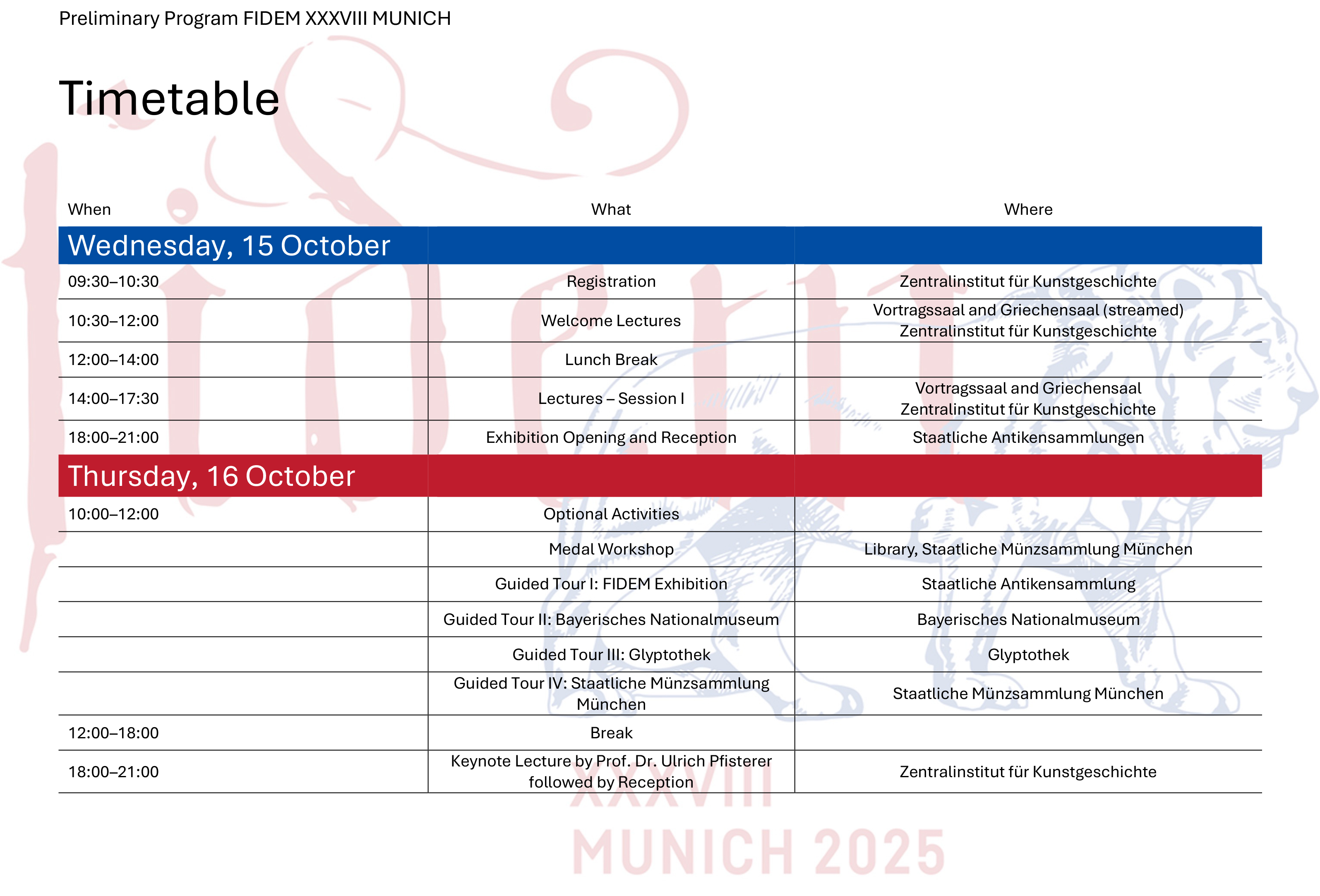 Preliminary Program